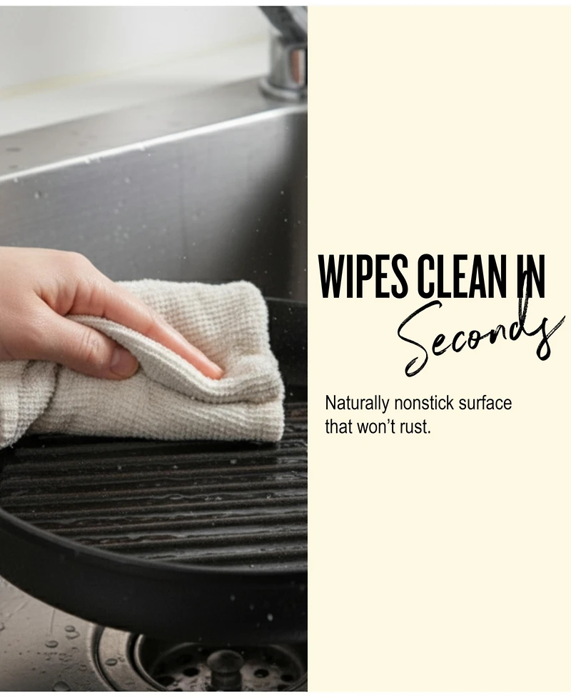 Alva Nori 11" Pre-Seasoned Cast Iron Grill Pan