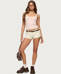 Edikted Women's Rosaliee Pointelle Knit Tank Top