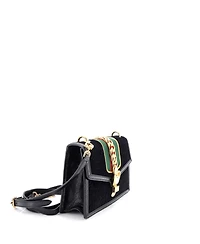Pre-Owned Gucci Small Sylvie Shoulder Bag Gg Velvet