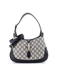Pre-Owned Gucci Small Web Strap Jackie 1961 Hobo Gg Coated Canvas with Leather