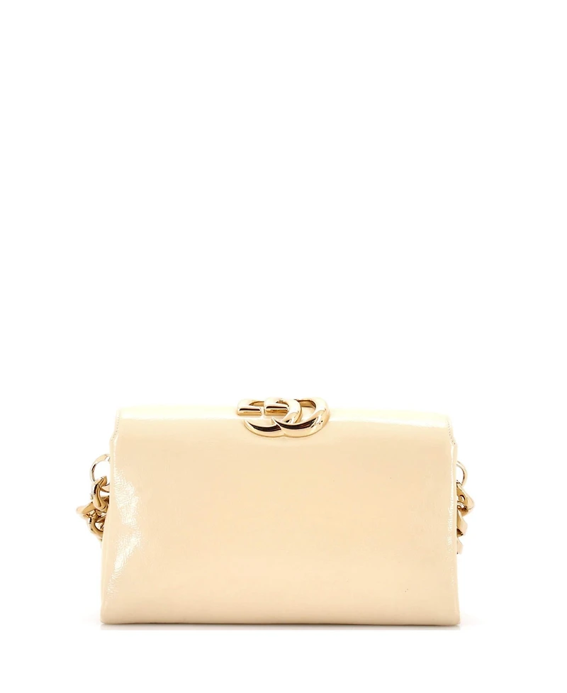 Pre-Owned Gucci Small Gg Soft Chain Handle Bag Patent