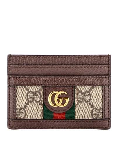 Pre-Owned Gucci Ophidia Card Holder Gg Coated Canvas