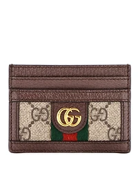 Pre-Owned Gucci Ophidia Card Holder Gg Coated Canvas