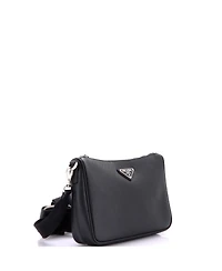 Pre-Owned Prada Small Re-Edition Zip Messenger Bag Saffiano Leather