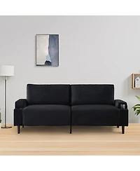 gaomon 80.7" Loveseat Sofa, Fabric Sleeper Couch with Wood Frame