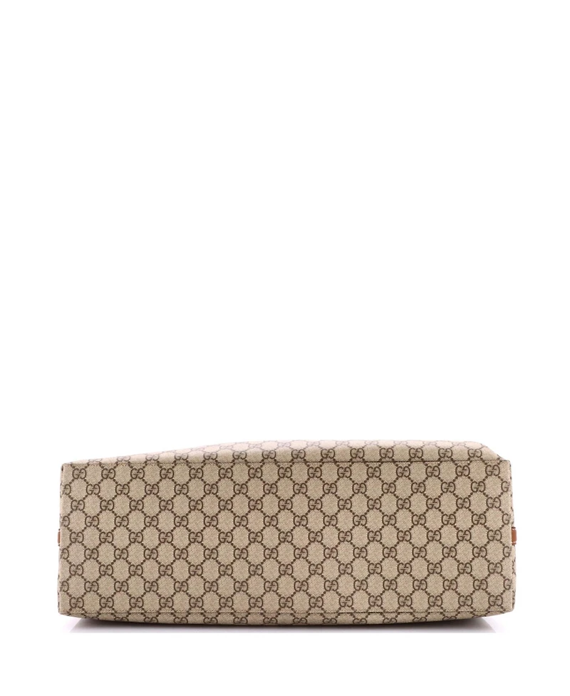 Pre-Owned Gucci Maxi Emblem Tote Gg Coated Canvas
