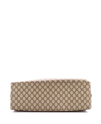 Pre-Owned Gucci Maxi Emblem Tote Gg Coated Canvas
