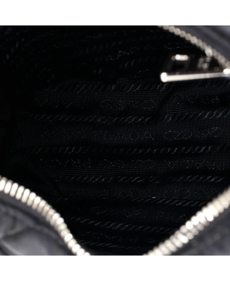 Pre-Owned Prada Small Re-Edition Shoulder Bag Quilted Tessuto