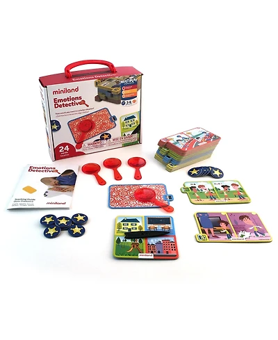 Miniland Emotions Detective - Learning, Playset for Kids, Sel, Mistery Game, Explore