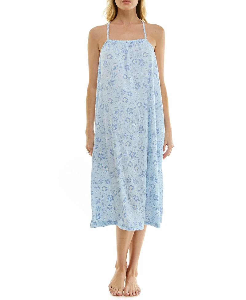 Roudelain Women's Sleeveless Square Neck Midi Sleep Chemise