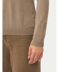 Gobi Cashmere Women's Wardrobe Essential Cashmere-Silk T-Neck Sweater