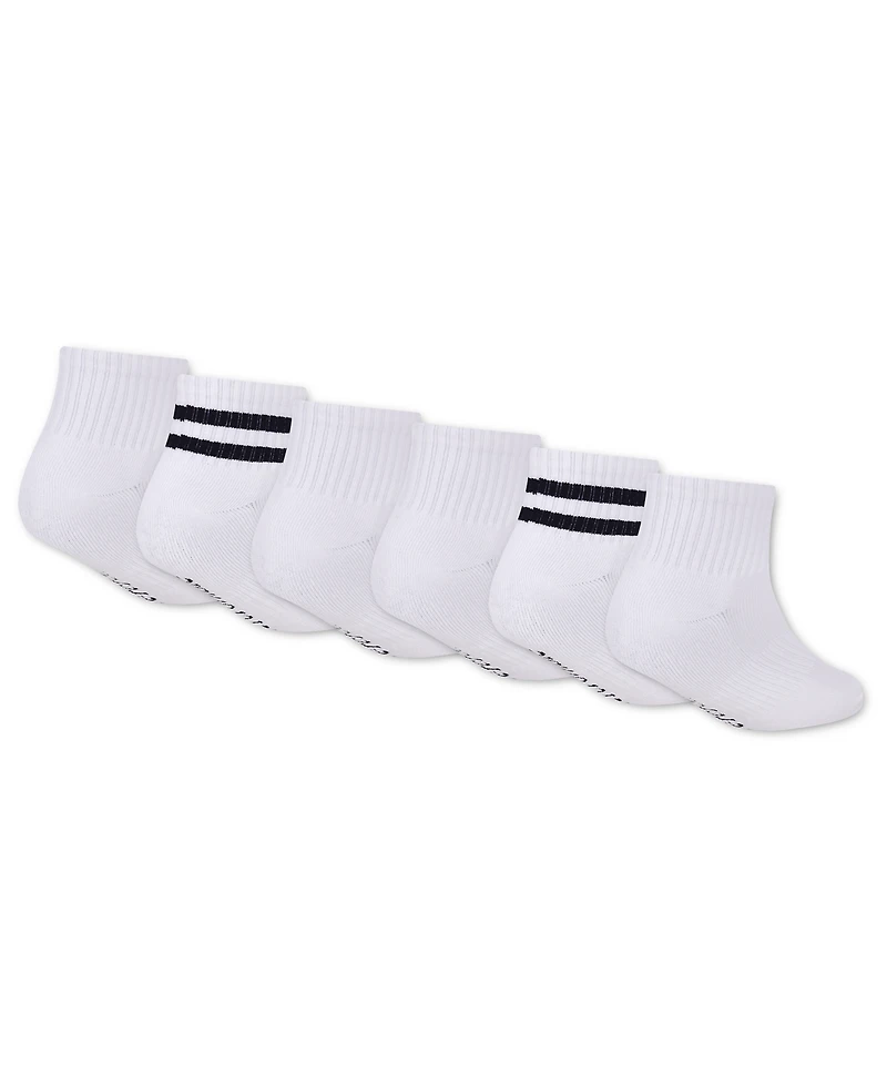 abercrombie kids Boys' Core Stripe Quarter Socks, 6-Pack