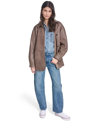 Levi's Women's Faux Leather Relaxed Vintage Look Blazer