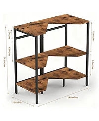 Yigii Under Pedestal Sink Shelf 2 Pack 3-Tier Corner Stand