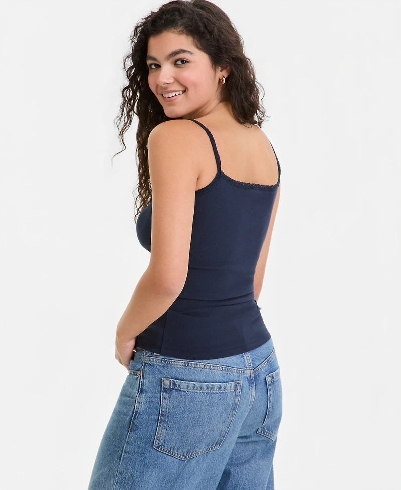 Sincerely Jules Juniors' Beaded-Trim Y2K Camisole