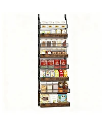 Yigii Tier Over Door Pantry Organizer shelf Adjustable Basket Wall Mount