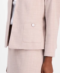 Kasper Women's Collarless Open-Front Jacket