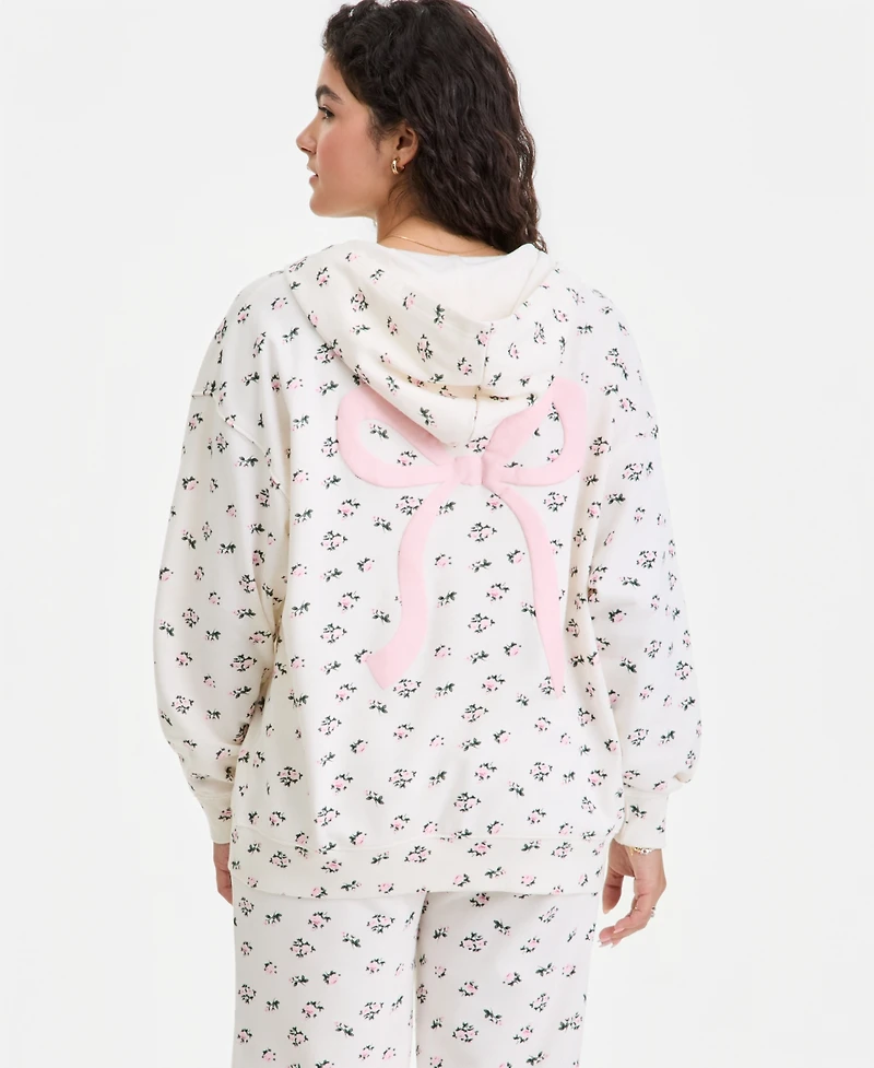Rebel Veil Juniors' Full-Zip Printed Hoodie