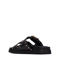 Xti Women's Eyelets Double Strap Buckle Sandals