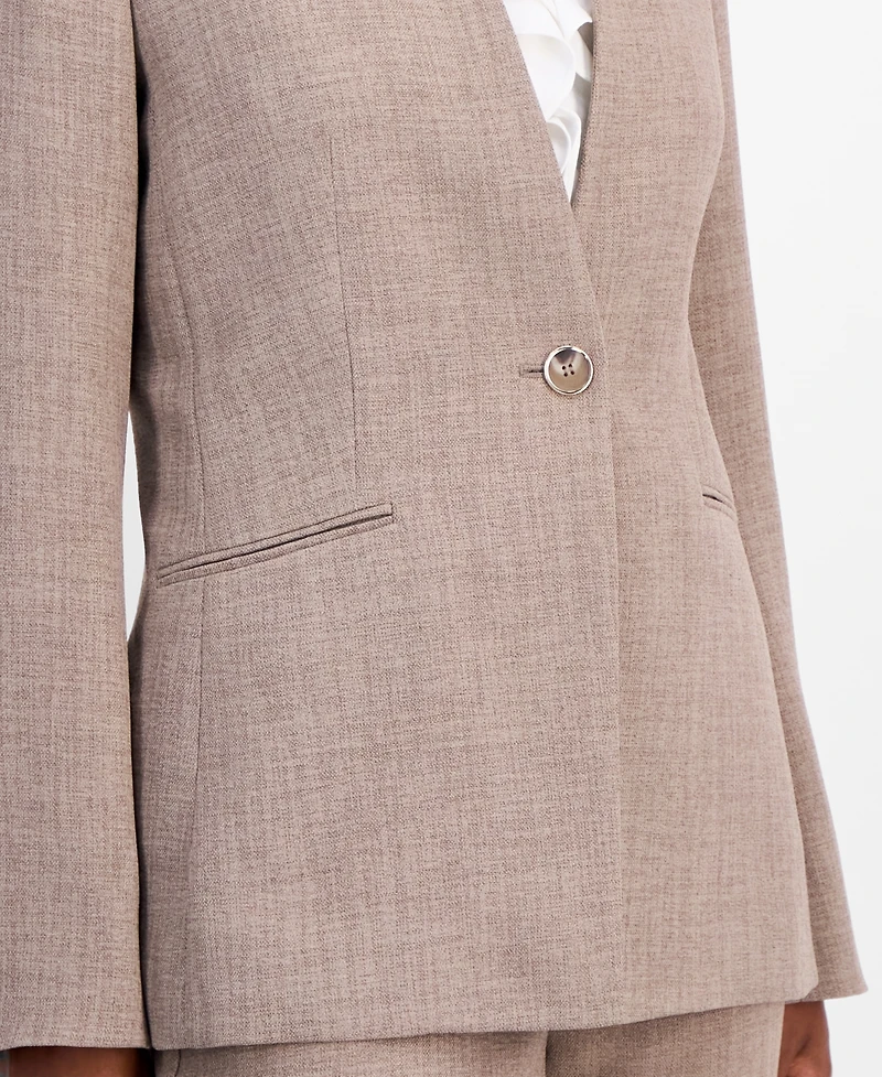Kasper Women's Collarless One-Button Jacket, Regular & Petite