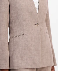 Kasper Women's Collarless One-Button Jacket, Regular & Petite