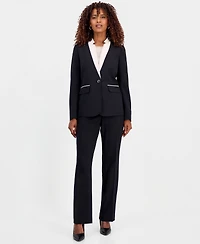 Kasper Women's One-Button Inverted-Collar Jacket