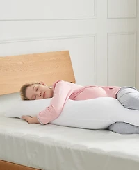 Cheer Collection Hypoallergenic Down Alternative Side Body Pillow with Zippered Cover