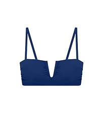 Lauren Ralph Lauren Women's Saturn Shirred Underwire Bralette Swimsuit Top