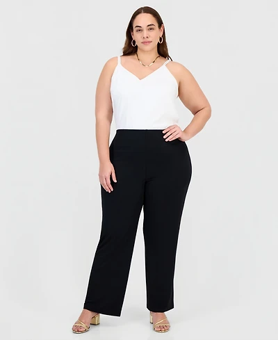 Jm Collection Plus and Petite Wide-Leg Pull-On Pants, Exclusively at Macy's