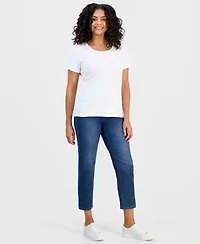 Style & Co Petite Cotton Scoop-Neck Short-Sleeve Top, Created for Macy's