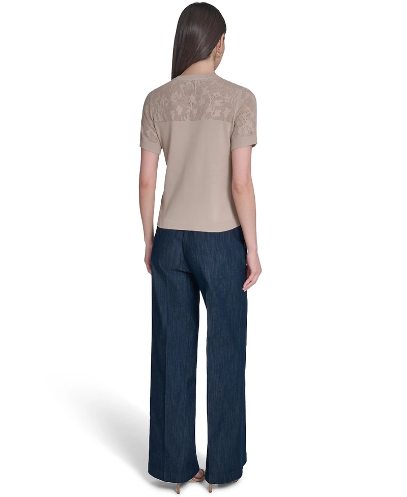Tommy Hilfiger Women's Crew Neck Floral Sweater