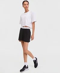 Calvin Klein Performance Women's Puff Graphic Logo Pull-On Cropped T-Shirt