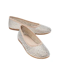 Prologue Shoes Runway Mesh Embellished Ballet Flat