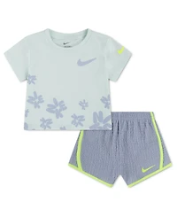 Nike Girls' 4-6X Bold Play Short-Sleeve T-Shirt and Shorts, 2-Piece Set