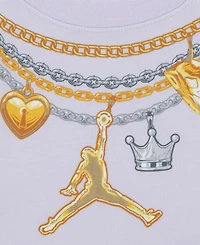Jordan Girls' 7-16 Necklace Charm T-Shirt