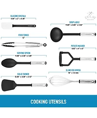 23 Piece Nylon Kitchen Utensils Nylon & Stainless Steel Cooking Utensils Set