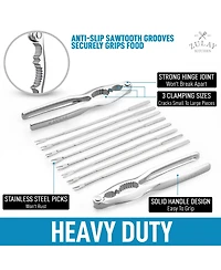 Zulay Kitchen 10 Piece Crab Crackers and Tools Set - Cracks Small to Large Pieces