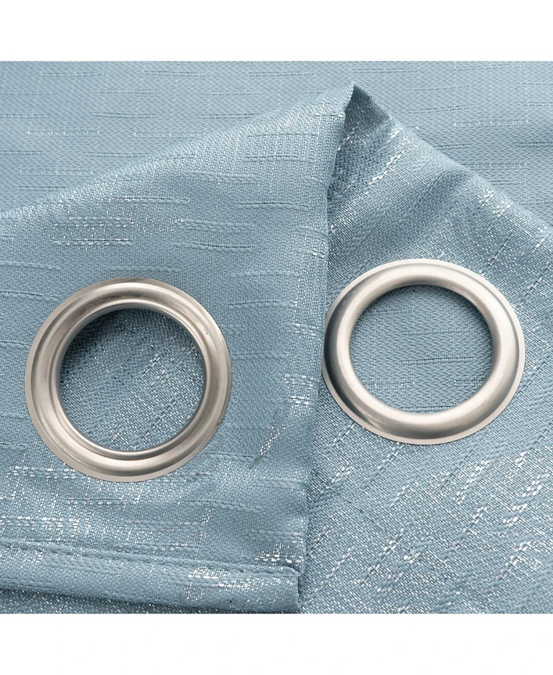 Rt Designers Collection Bexley Foil Jacquard Polyester Window Curtain Grommet Panel 52" x 84