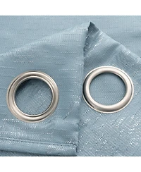 Rt Designers Collection Bexley Foil Jacquard Polyester Window Curtain Grommet Panel 52" x 84