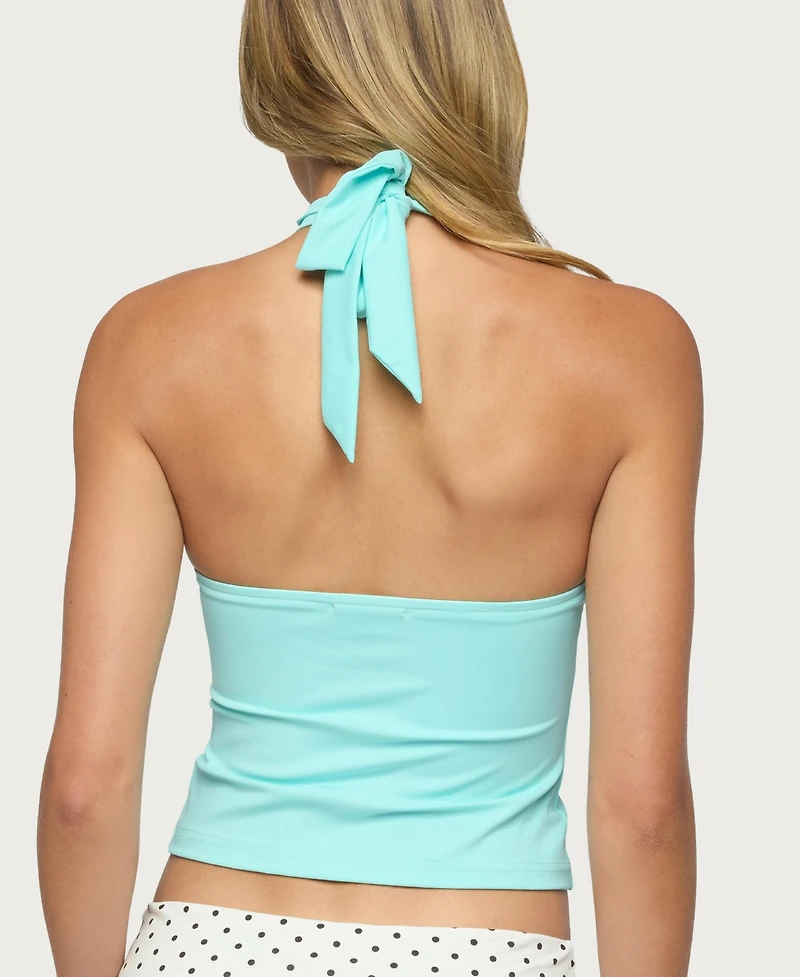 Edikted Women's Ikara Backless High Neck Halter Top