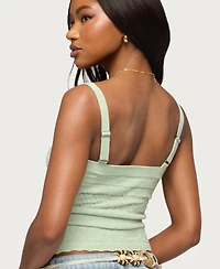 Edikted Women's Naia Pointelle Knit Tank Top
