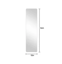 Busdays 56X15inch Wall-mounted round-angle dressing mirror high-quality 5mm silver mirror explosion-proof glass