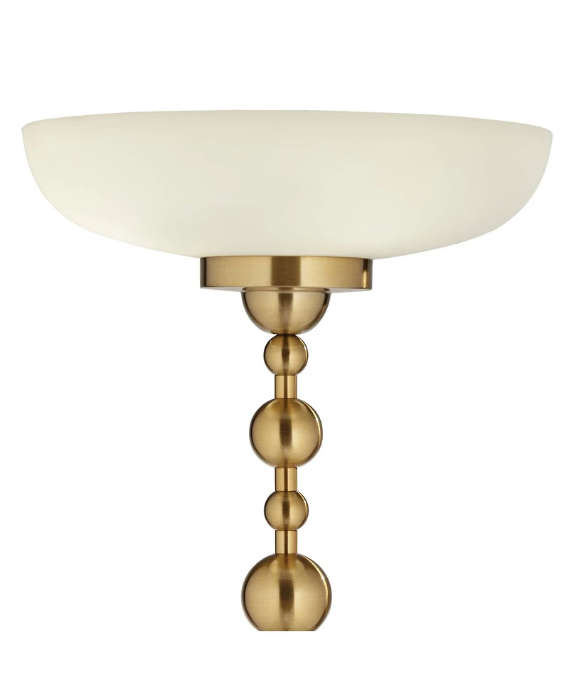 Possini Euro Design Summit Light Blaster Modern Torchiere Floor Lamp 71" Tall Warm Gold Frosted Glass Shade for Living Room Bedroom Office House