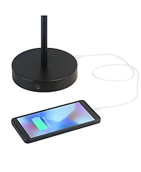 360 Lighting Piper 24" High Gooseneck Small Modern Desk Lamps Set of 2 Usb Port Metal Home Office Living Room Charging