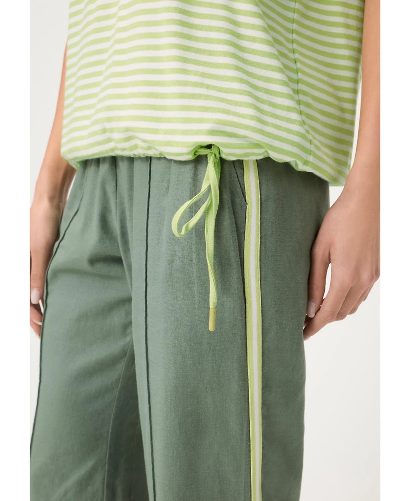 Olsen Women's Stripe V-Neck T-Shirt