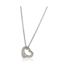 Pre-Owned Tiffany & Co Platinum Diamond Elsa Peretti Open Heart Pendant