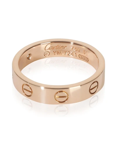 Pre-Owned Cartier Rose Gold Diamond Small Model Love Ring