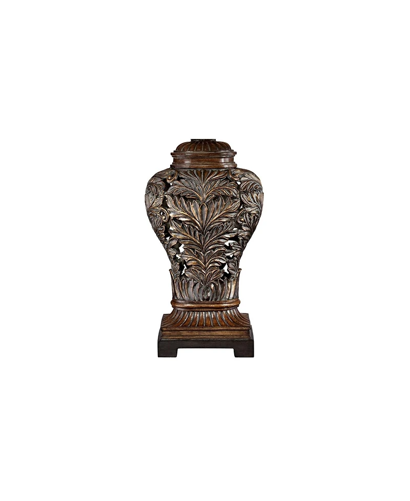 Barnes and Ivy Leafwork 32.5" Tall Traditional Table Lamp with Usb Dimmer