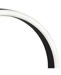 Possini Euro Avante Looped Ring 10" High Small Modern Accent Table Lamp Led Metal Single Shade Living Room Bedroom