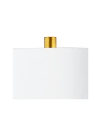 Possini Euro Design Athena 33 1/2" Tall Large Modern End Table Lamp Pull Chain Gold Leaf Finish Metal Living Room Shade